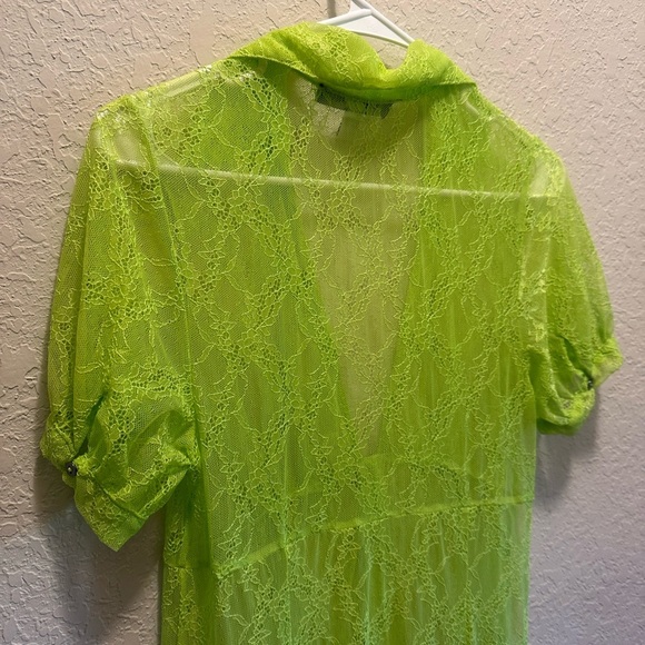 Urban Outfitters Lime Green Lace Cover-Up Dress - Picture 9 of 9